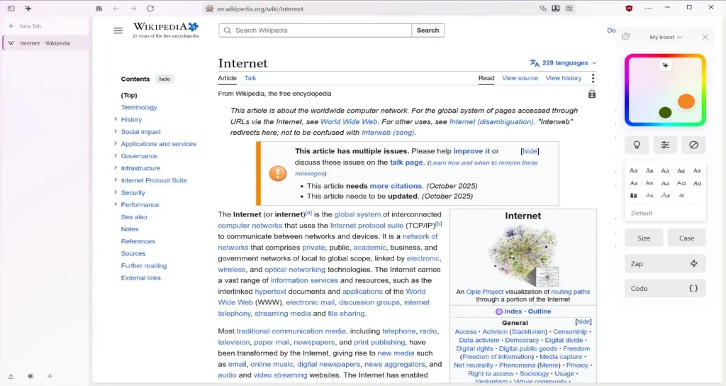 Astra Browser Boost website customization